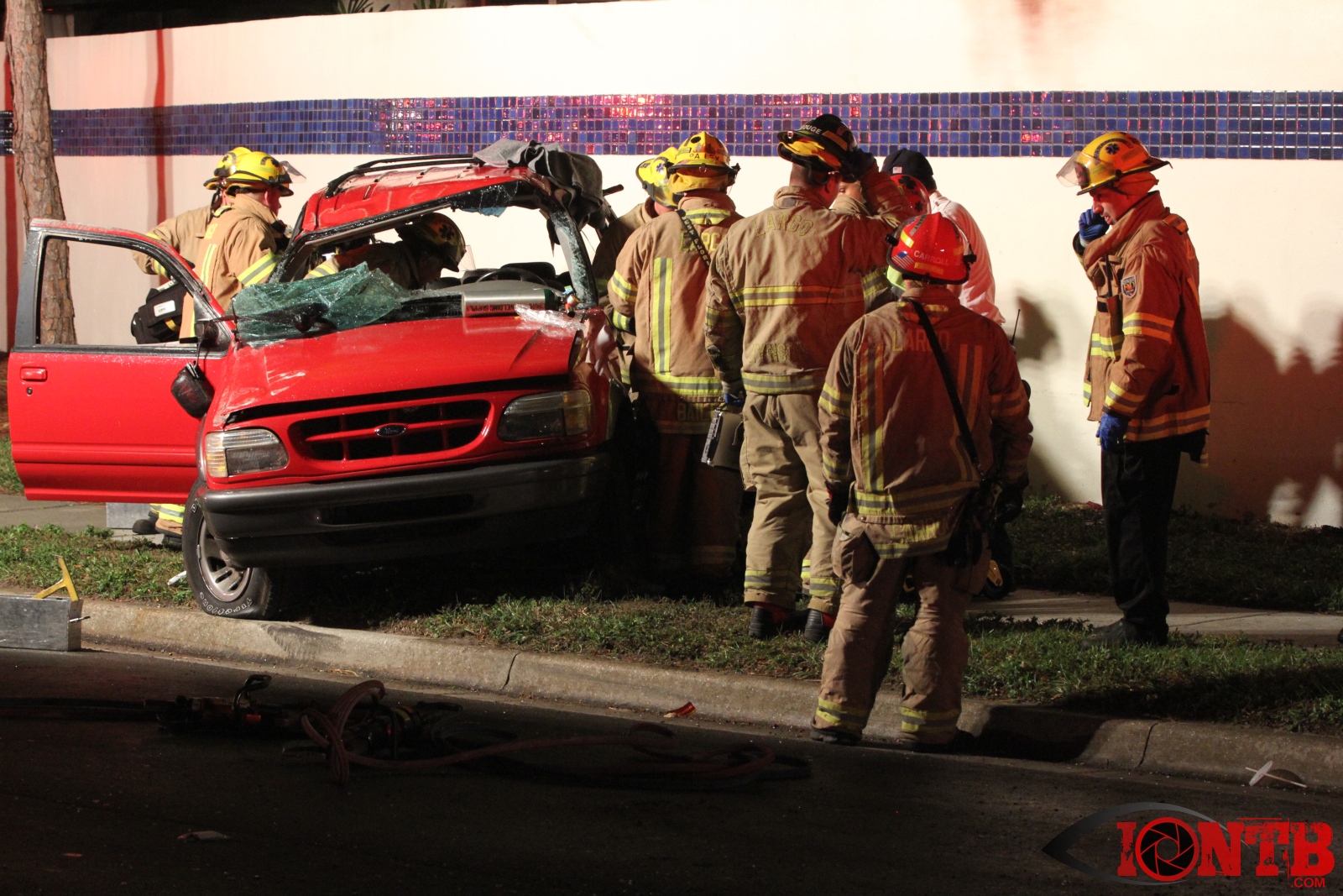 Extrication crash on Belcher Road in Largo IONTB