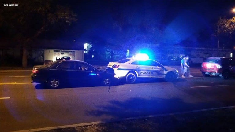 St. Petersburg Police Cruiser Struck by Suspected Impaired Driver