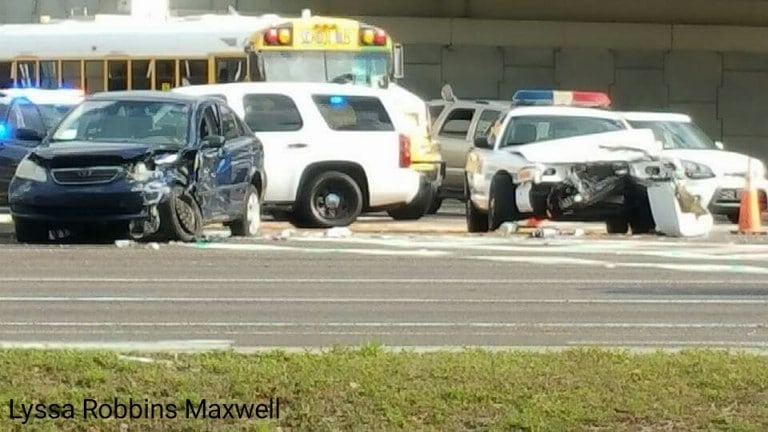 Vehicle crash on Ulmerton Road involving Pinellas Deputy.