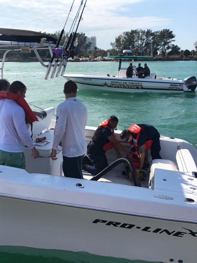 Three Boaters Rescued After Vessel Begin to Take on Water 3 Miles out of Clearwater Pass