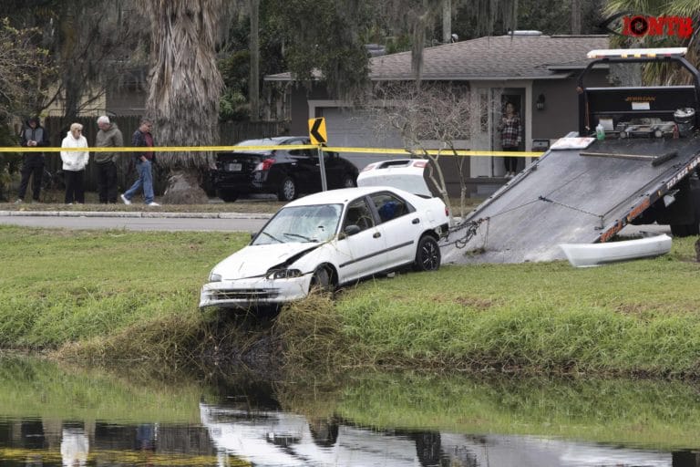 Crews On-scene of Vehicle in St. Petersburg Pond