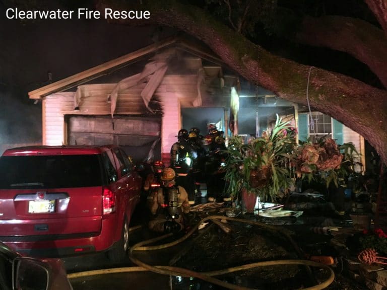 Firefighters Battle Structure Fire at Home in Clearwater