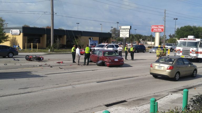 Motorcyclist Seriously Injured on Park Blvd Friday Morning in Seminole