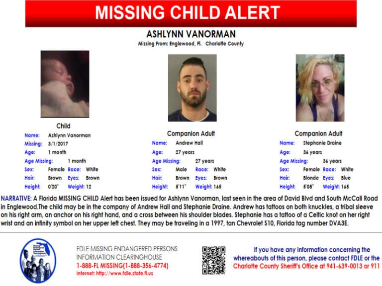 Missing Child Alert Issued for 1 Month-Old Girl Out of Englewood