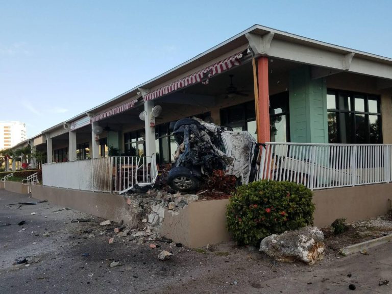 Clearwater: Man Crashes Vehicle into Building Resulting in Fire and Trauma Alert