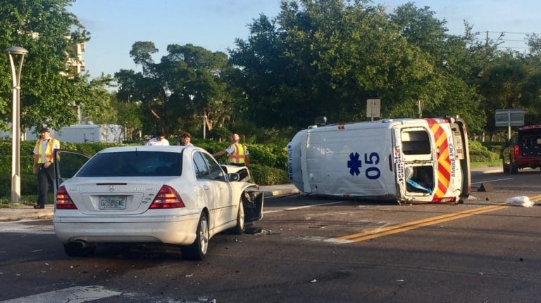 Sunstar Ambulance Rollover Crash in Clearwater