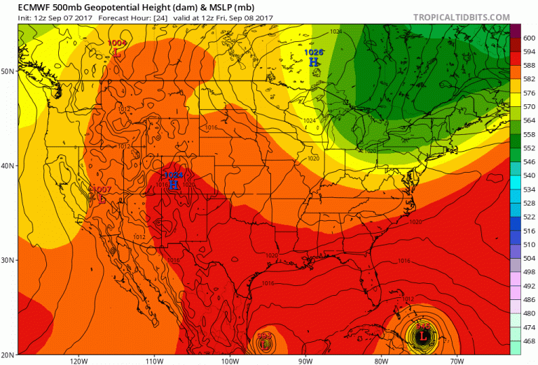 Newest Euro Model Moves Irma Back West Over Florida