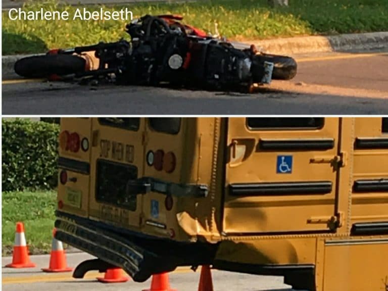 Motorcyclist Dead After Striking the Back of a Pinellas County School Bus Monday Morning