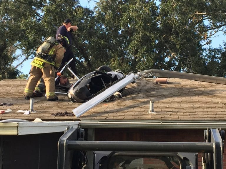 Pilot in Stable Condition After Crashing Helicopter into Roof of Odessa Home