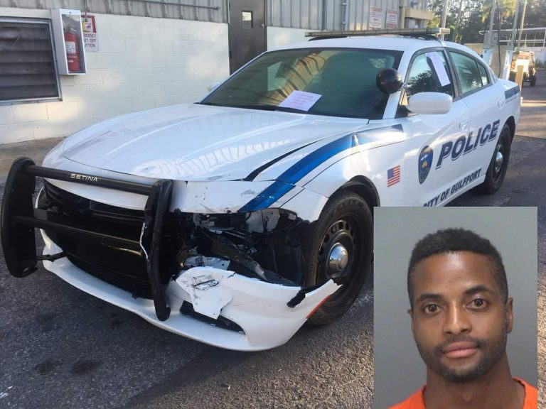 Officer Injured After Fleeing Man Crashes His Car in Gulfport