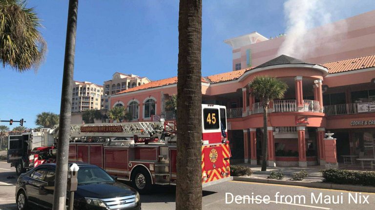 Fire at the Brown Boxer Closes Down Mandalay Avenue on Clearwater Beach