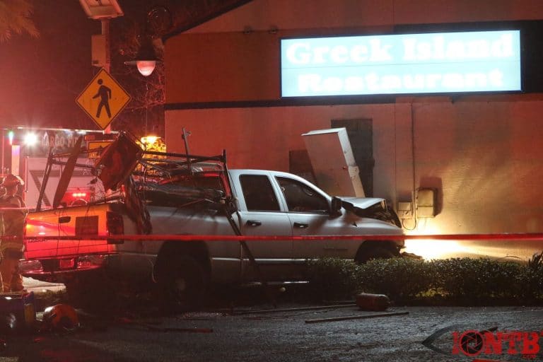 Man Injured When His Pickup Truck Crashes into Largo Restaurant