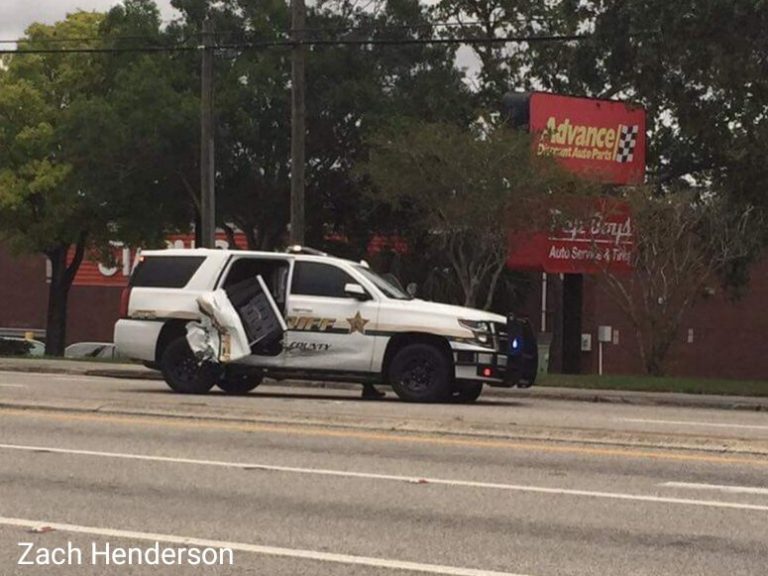 Pinellas Deputy Suffers Minor Injuries After His Tahoe Was Struck by a Car on Seminole Blvd in Largo