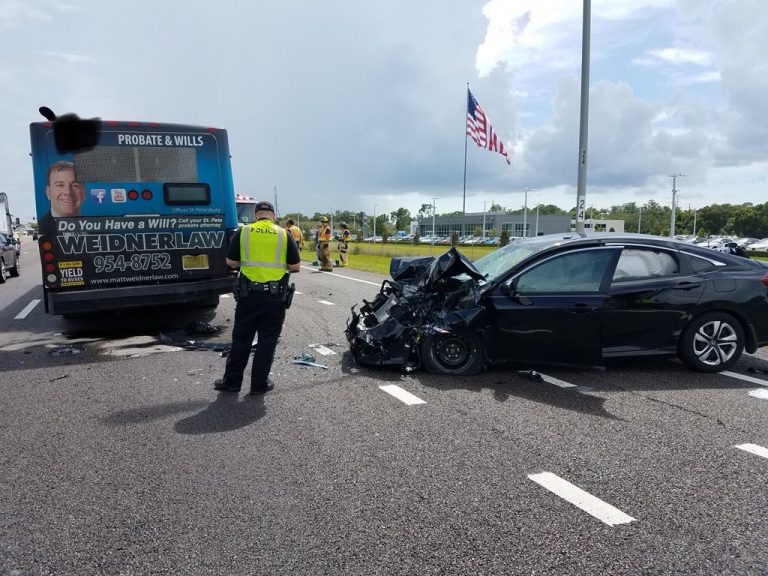 Pinellas Park Police Investigating Serious Injury Crash Involving PSTA bus on Gandy Boulevard