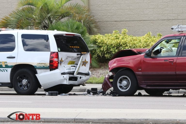 Driver Crashes into Pinellas Deputy’s Cruiser Damaging Two Agency SUVs on Bryan Dairy Road