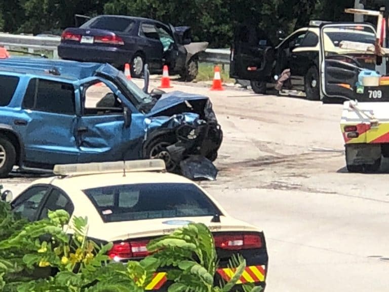 Four Seriously Injured in Multiple Vehicle Crash on I-275 in St. Petersburg