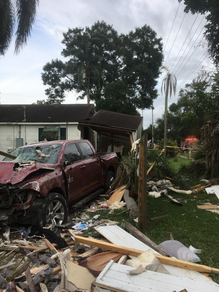 Truck Crashes into St. Petersburg Home Injuring Woman Inside