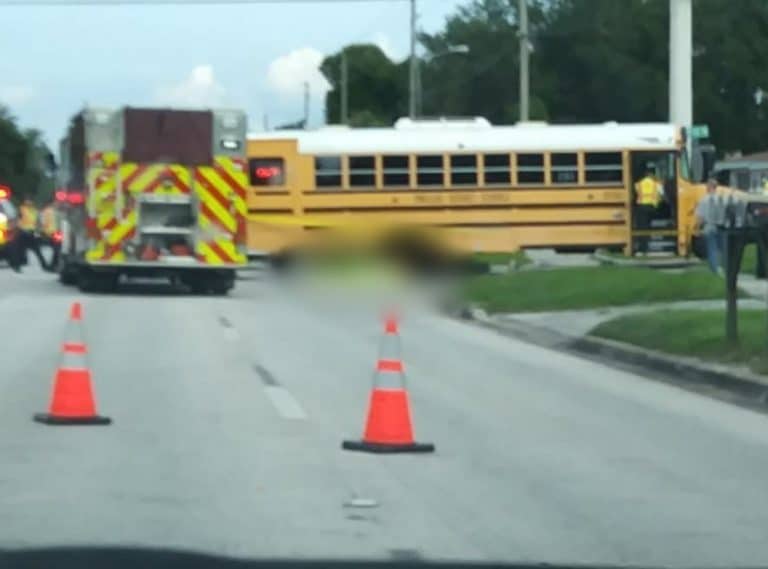 FHP Investigating After a Motorcyclist Killed in Collision With School Bus in Lealman