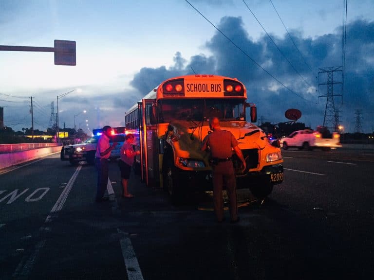 Four Children Injured After Pinellas County School Bus Rear-ends a Tractor Trailer on Ulmerton Road