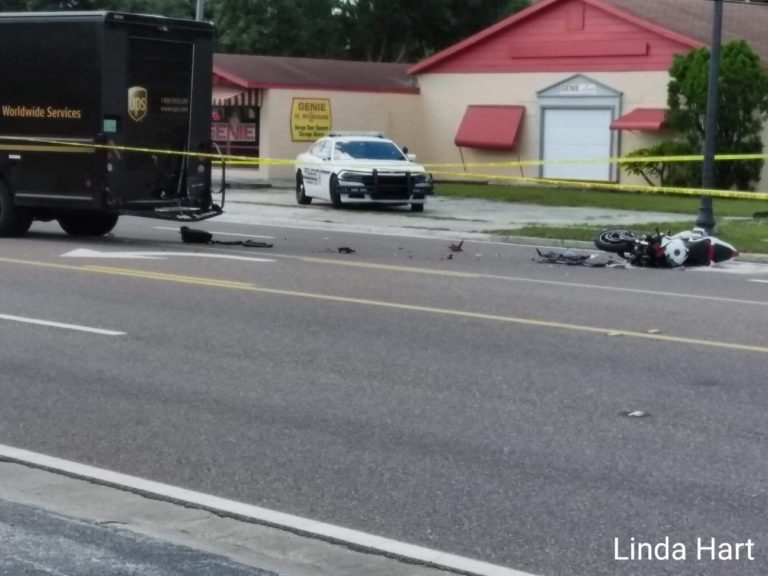 Motorcyclist Killed After Colliding with UPS Truck in Kenneth City