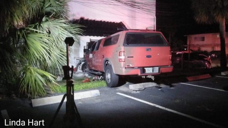 Clearwater Police Investigate After Truck Crashes Into Building on Island Estates