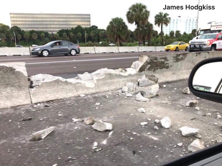 Rollover Fiery Crash Closes Down I-275 in Hillsborough County