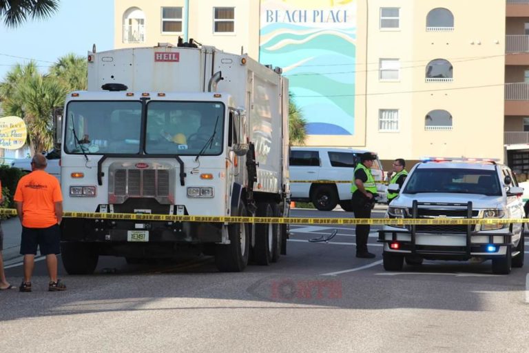 Bicyclist critically injured in collision with garbage truck in Madeira Beach