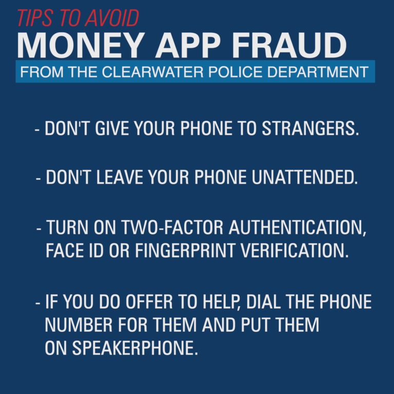 Clearwater Police Warn Of Cell Phone Scam Targeting Venmo Accounts