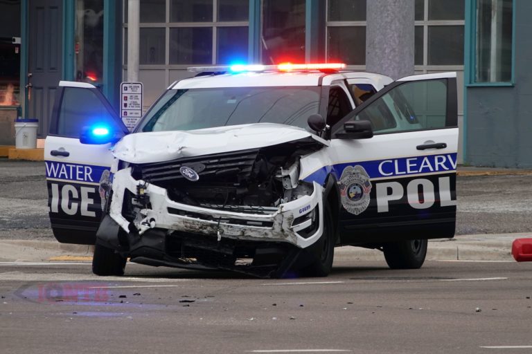 Minor injuries after Clearwater police officer involved in rollover crash