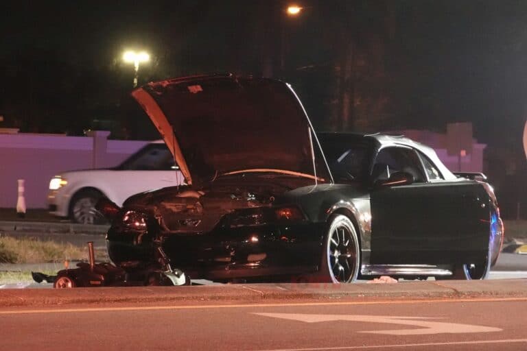 Troopers investigate a crash that killed a man using a mobility scooter to cross Park Street