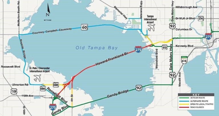 Howard Frankland Bridge closing for 16 hours starting Saturday, January 16th