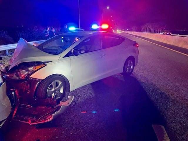 Crash on Courtney Campbell. Photo courtesy of Clearwater Police
