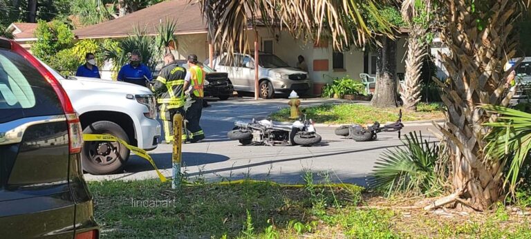 Stepfather arrested after toddler seriously injured in motorcycle crash on Engman Street in Clearwater