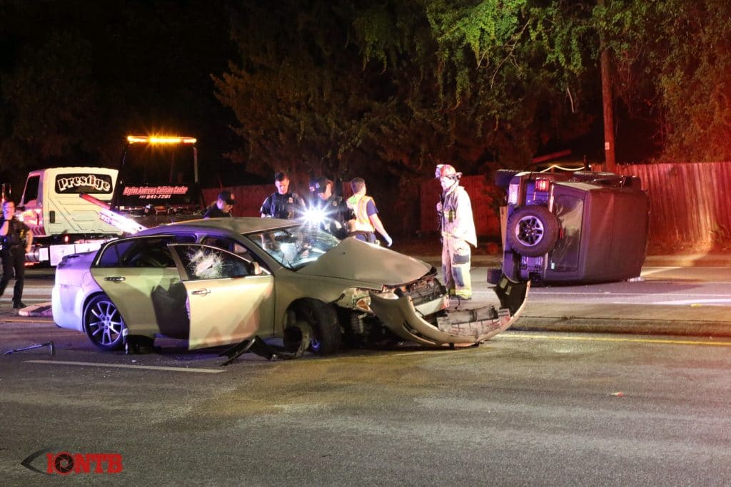 Man fleeing from police causes rollover crash on Belcher Road in
