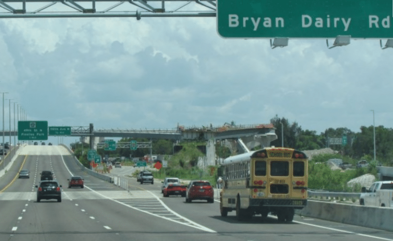 Permanent closure from southbound US-19 onto Bryan Dairy Road/118th Avenue