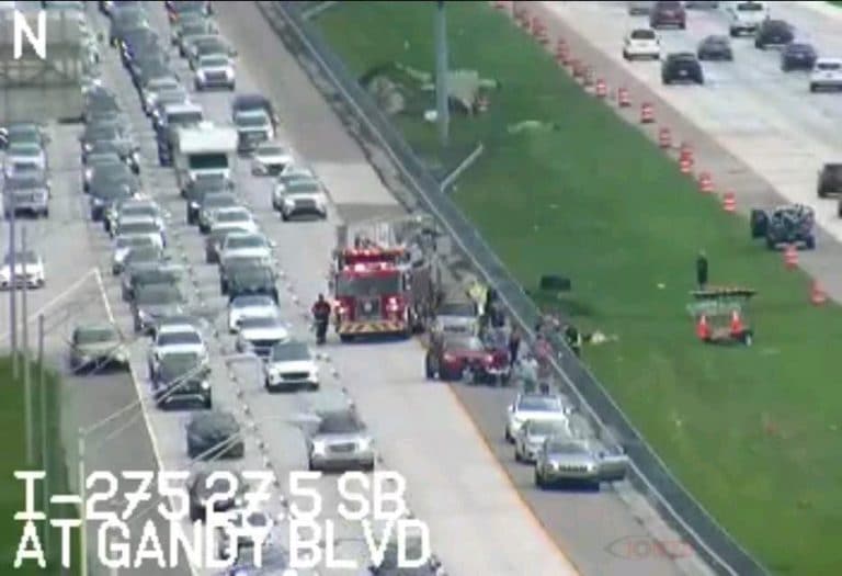 Passenger on motorcycle killed in crash on I-275 in St. Petersburg