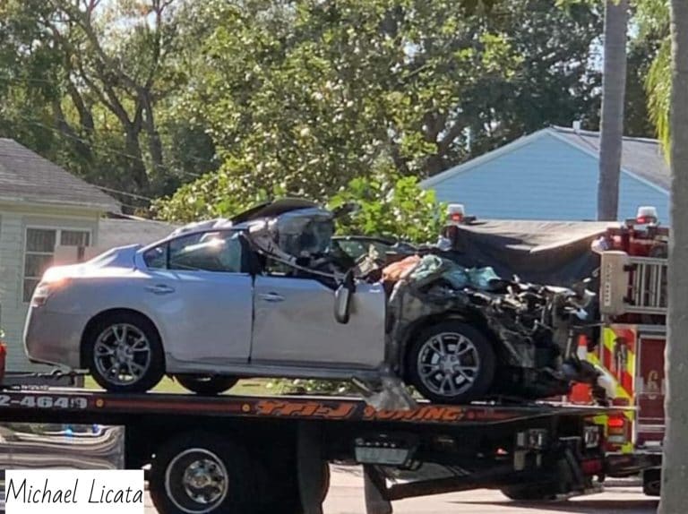 Woman killed in crash with back of truck in St Petersburg