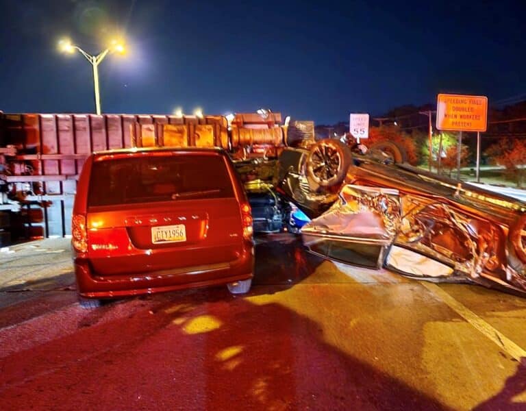 Double rollover hit and run crash closes I-275 for several hours Wednesday evening