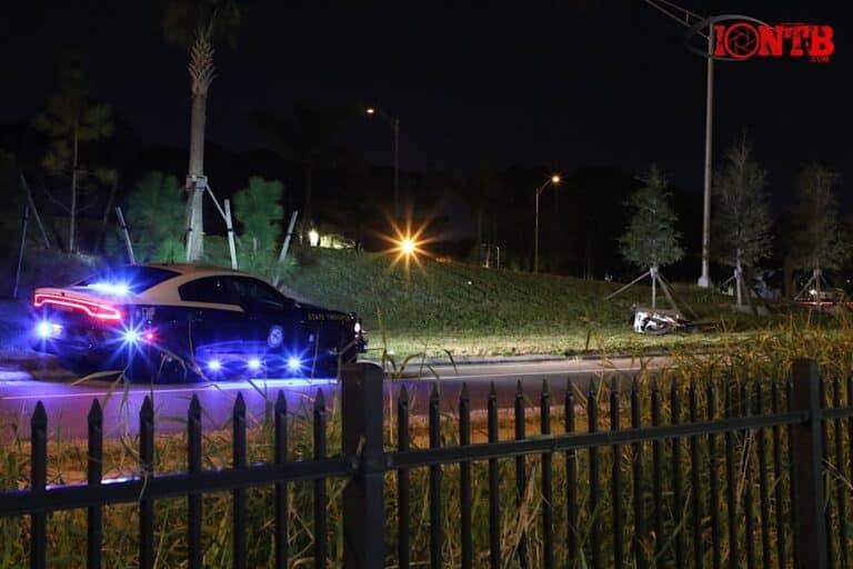 Troopers investigating the death of a motorcyclist following a single-vehicle crash on the Roosevelt Boulevard exit ramp