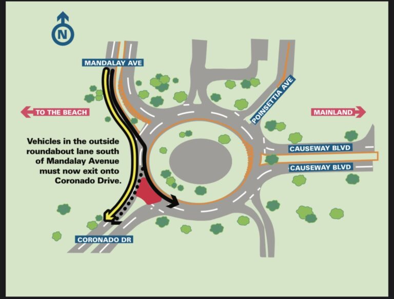 Traffic Pattern to Change at Clearwater Beach Roundabout