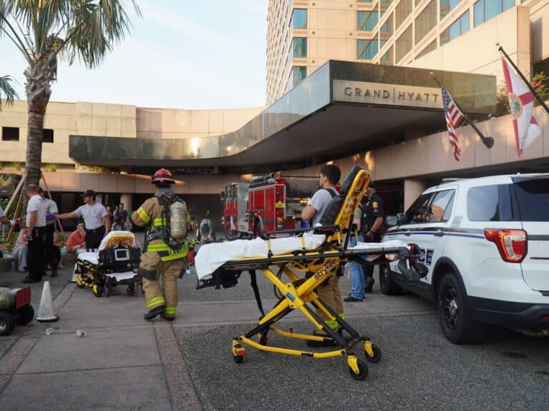 Nine people hospitalized after fire at the Grand Hyatt Hotel in Tampa