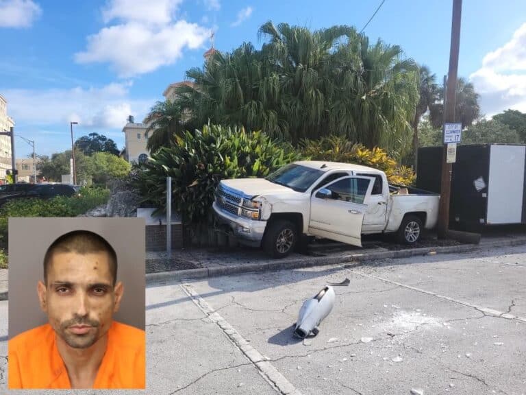 Driver Arrested After Clearwater Crash: DUI, Cocaine Possession, and Property Damage