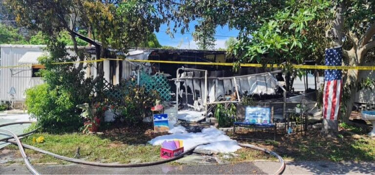 Woman facing arson charges after mobile home fire in Largo