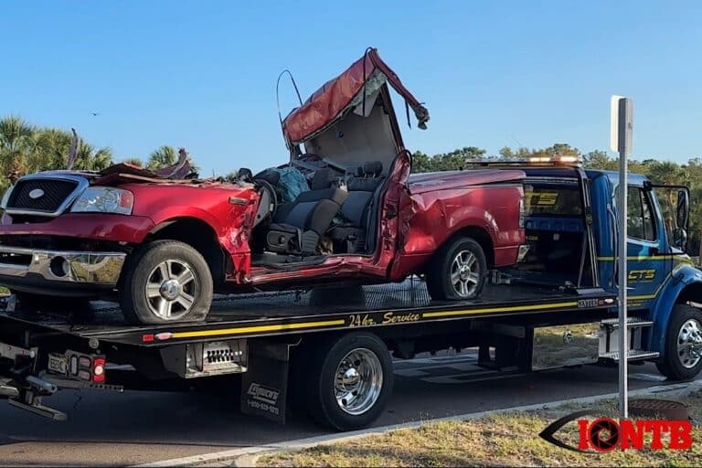 Deadly crash on Gulf Boulevard in Sand Key involving a pickup lodged under tractor-trailer