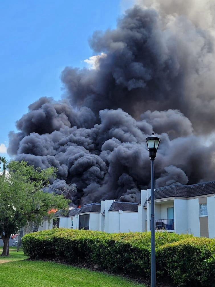 Hillsborough County Fire Rescue working two-alarm apartment fire 