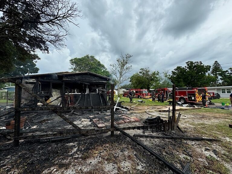 Fire destroys home in the Coquina Key area of St. Petersburg