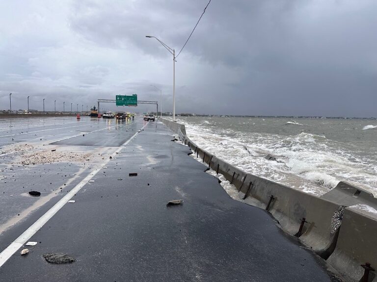 Northbound lanes of the Howard Frankland Bridge remain closed for repairs