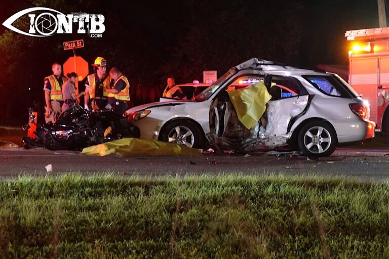 Troopers investigate double fatality crash involving a motorcycle on Park Street in Unincorporated St. Petersburg