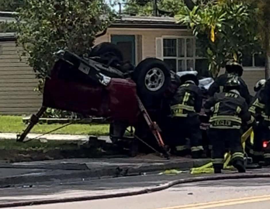 Traffic accident with serious injuries at 54th Avenue North and 12th Street North