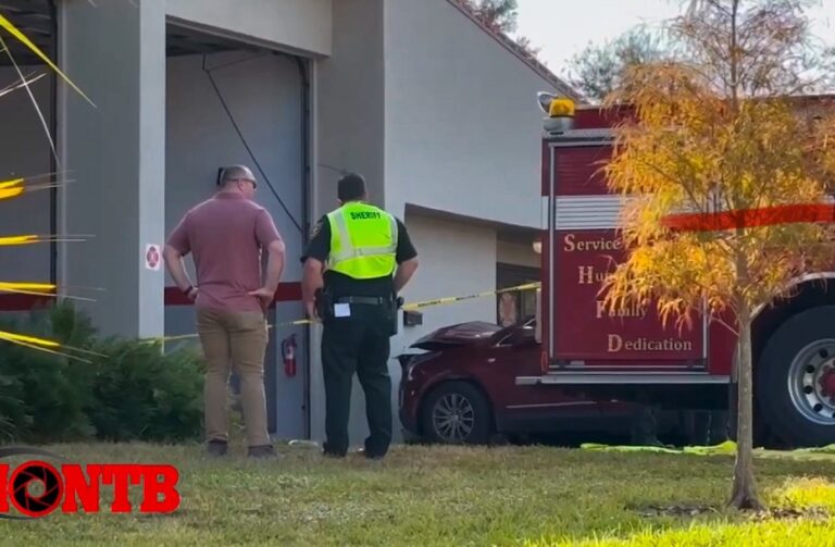 Vehicle Crashes Into Safety Harbor Fire Station, Injuring Firefighters and Driver